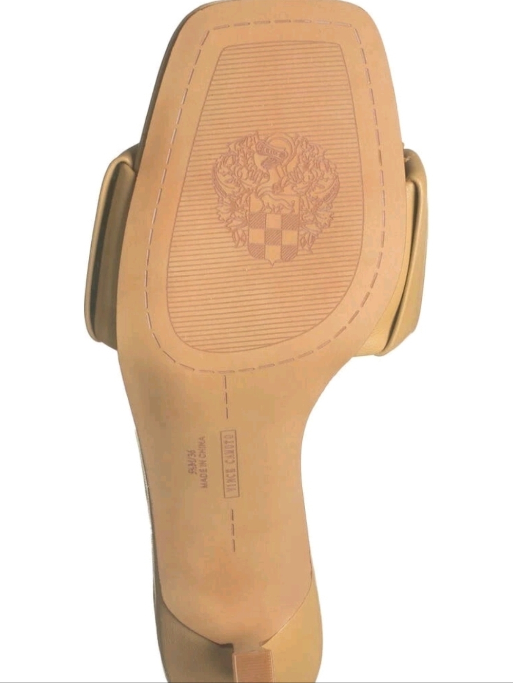 🆕🌹Endonta Pintucked Braided Leather Stiletto Sandal VINCE CAMUTO leche/bone 7 - Picture 4 of 8